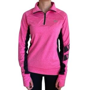Victorias Secret PINK 1/4 zip bright pink running jacket sz S